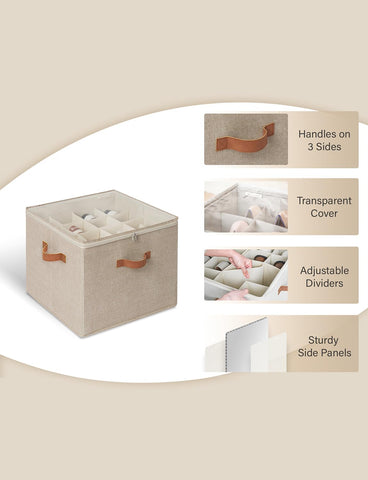 StorageWorks shoe organizer bottom plate and panels keep structure stable.