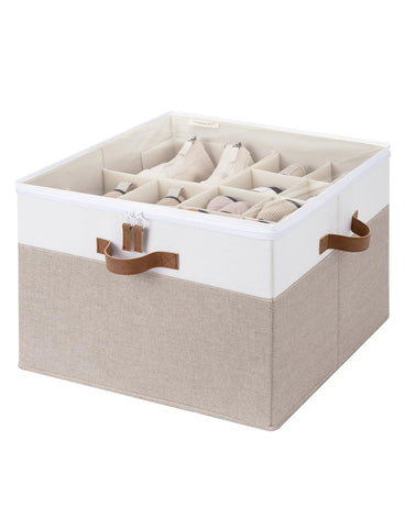 StorageWorks Shoe Organizer with clear lid keeps contents visible and protected from dust.