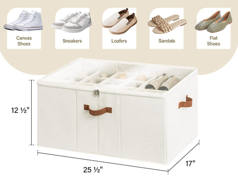 StorageWorks shoe organizer clear lid lets you see contents at a glance.