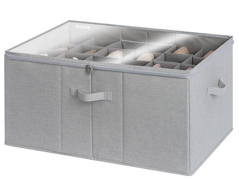 StorageWorks Shoe Organizer with clear lid keeps shoes visible and dust-free