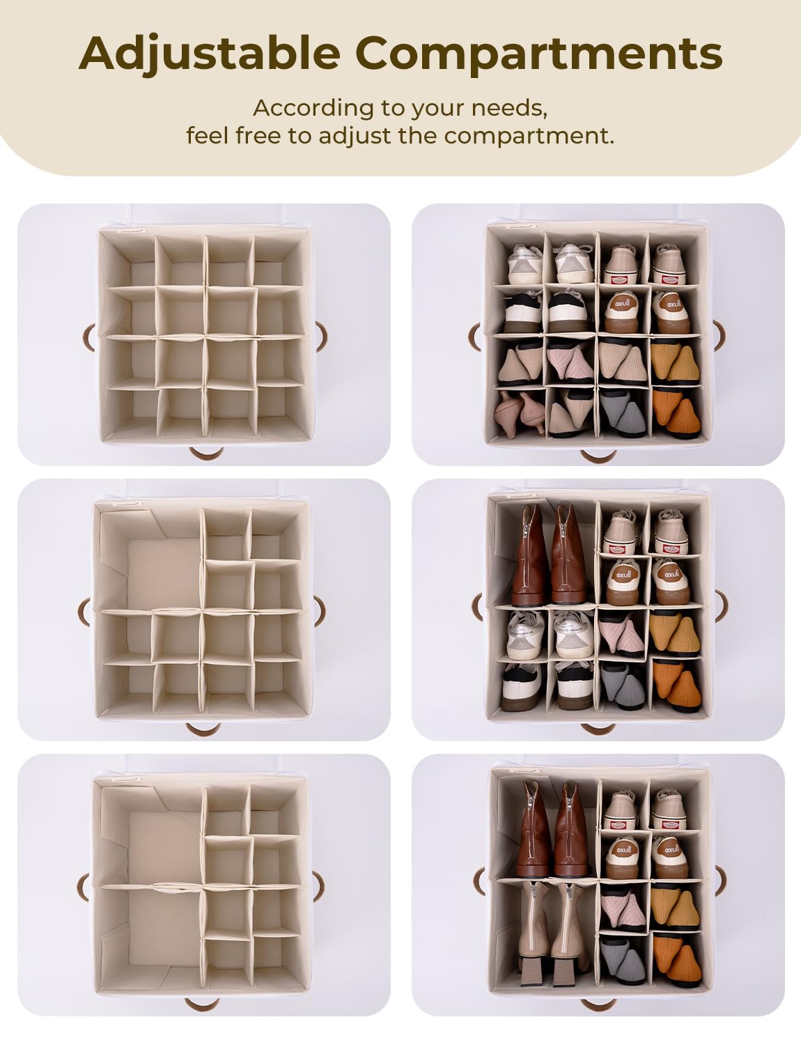 StorageWorks sturdy handles make it easy to move the shoe box.