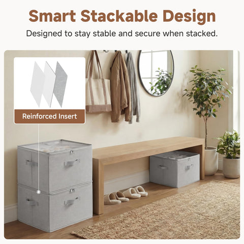StorageWorks organizer showing side handles for easy moving and reconfiguration.