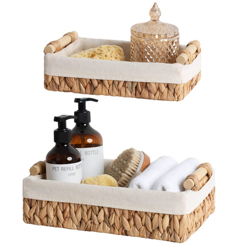 StorageWorks toilet-tank basket with liner for easy cleaning.