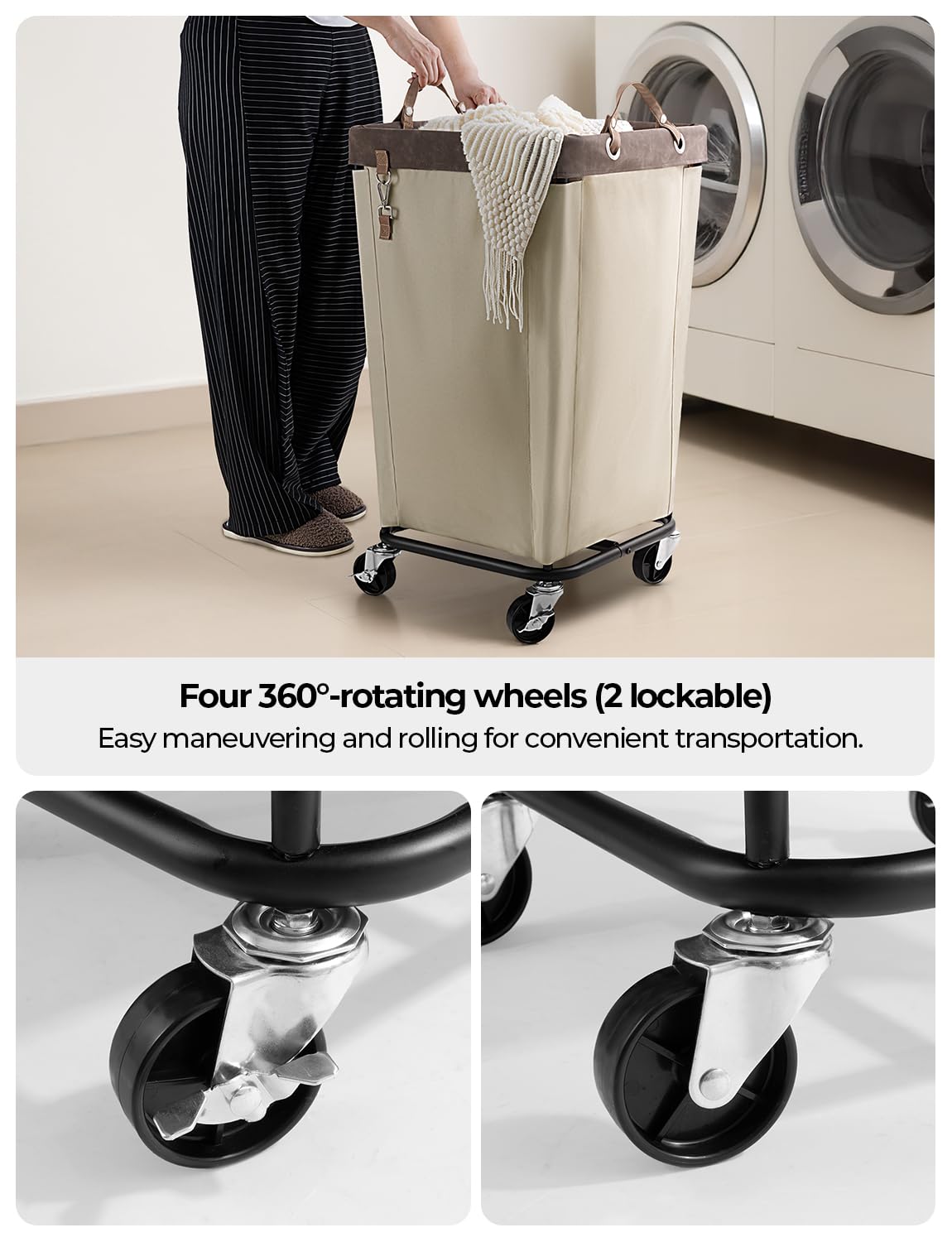 StorageWorks easy-assembly design guides quick setup of the 160L laundry basket