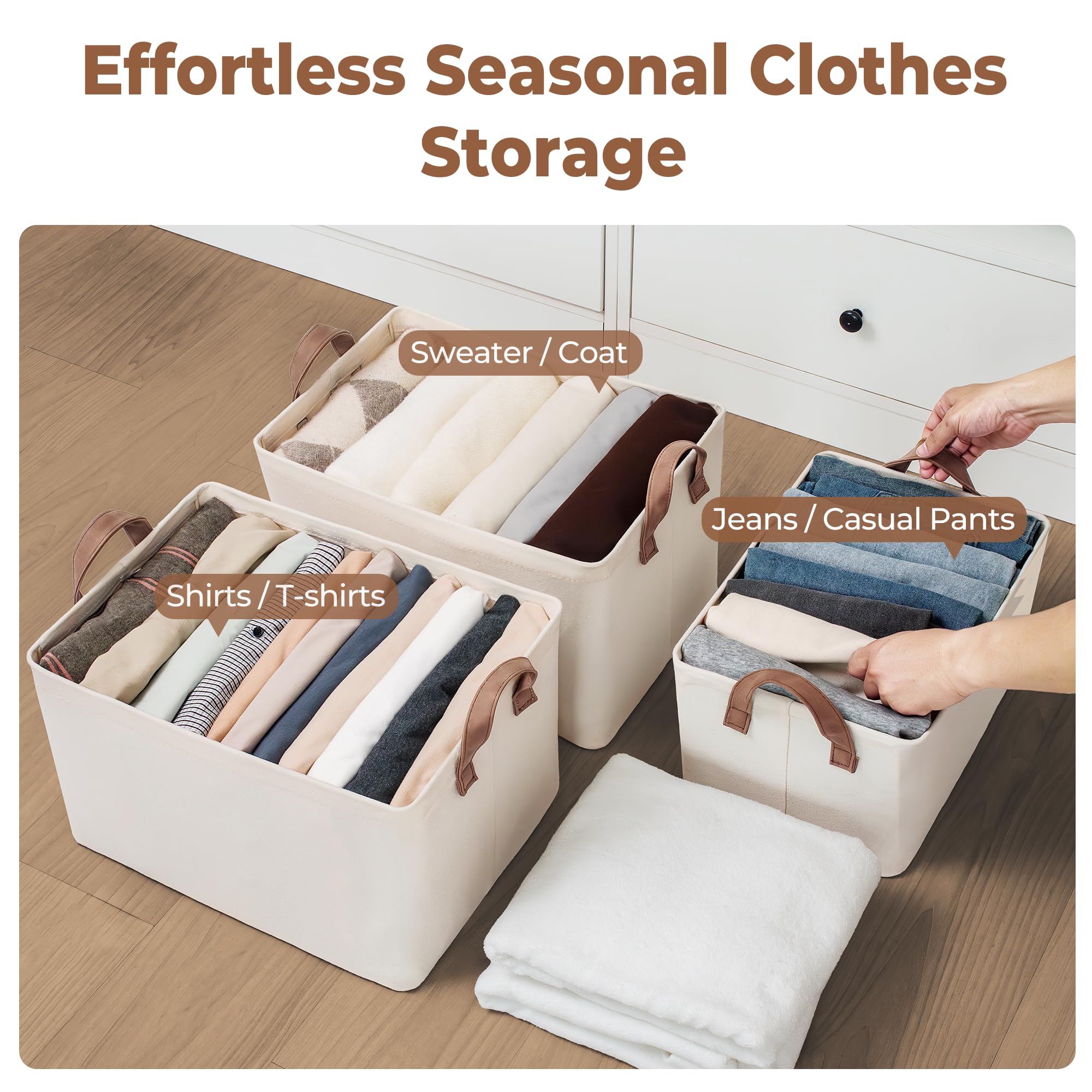 StorageWorks bin holds towels or blankets with generous capacity.