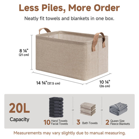 StorageWorks brown beige bins suit dorm rooms and modern bedrooms.
