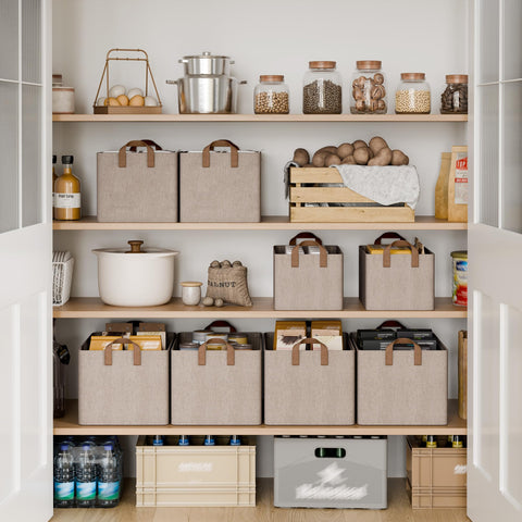 StorageWorks bin features two riveted PU handles for easy carrying.