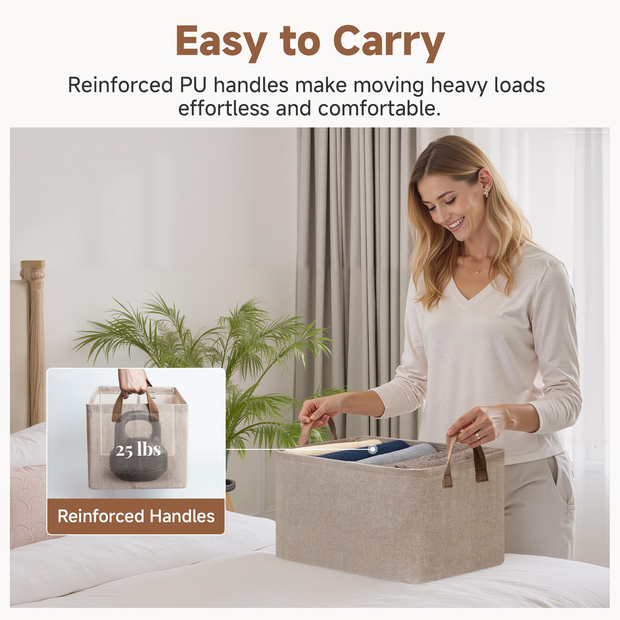 StorageWorks collapsible design folds flat for space-saving storage.