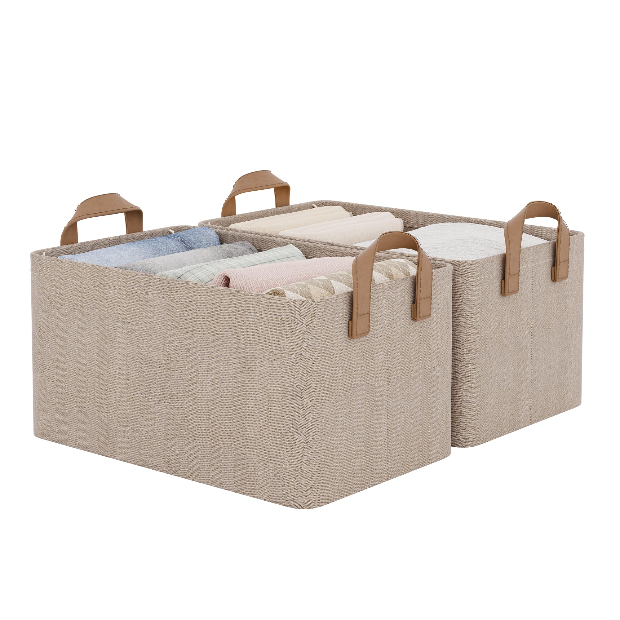 StorageWorks storage bin with sturdy structure for upright storage.