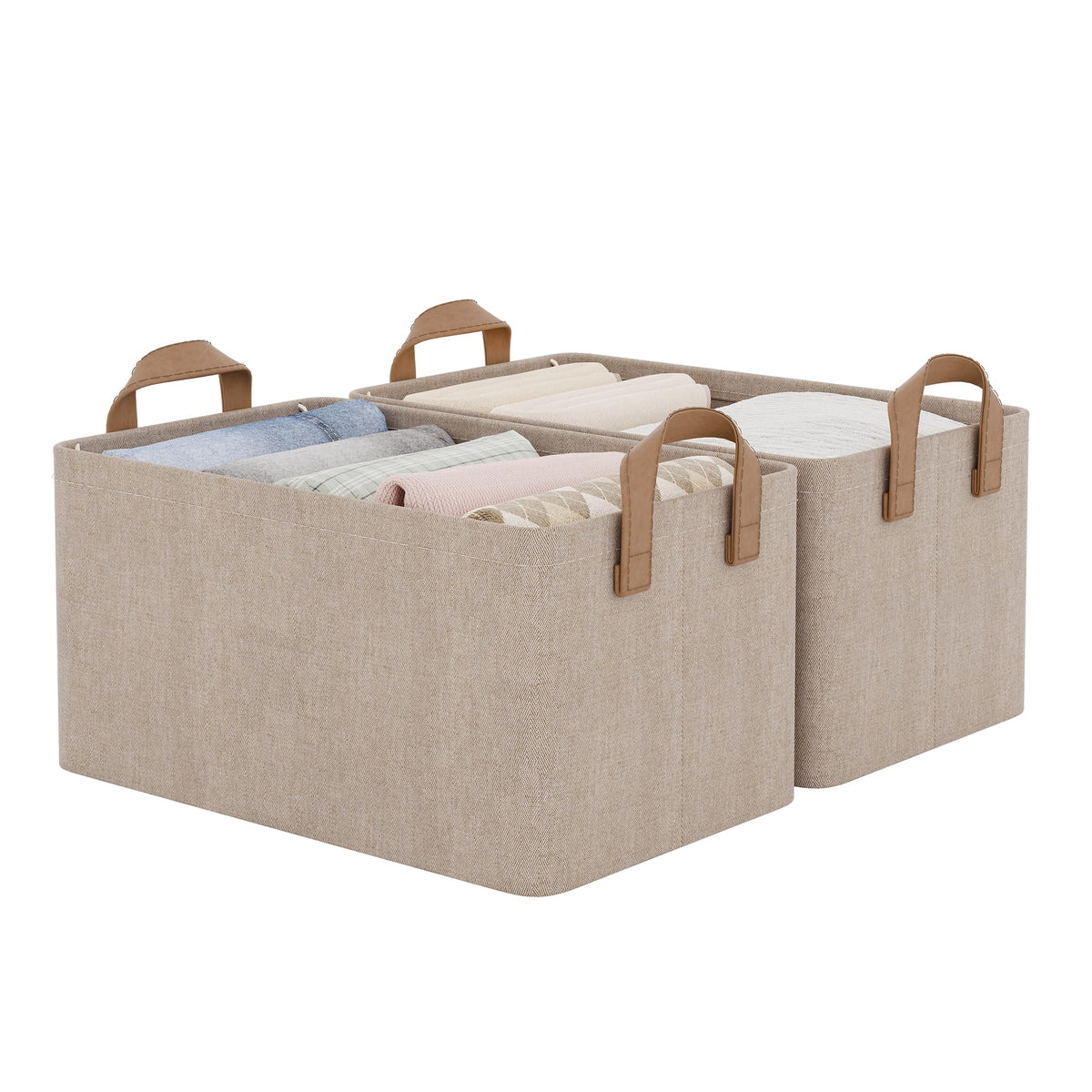 StorageWorks storage bin with sturdy structure for upright storage.