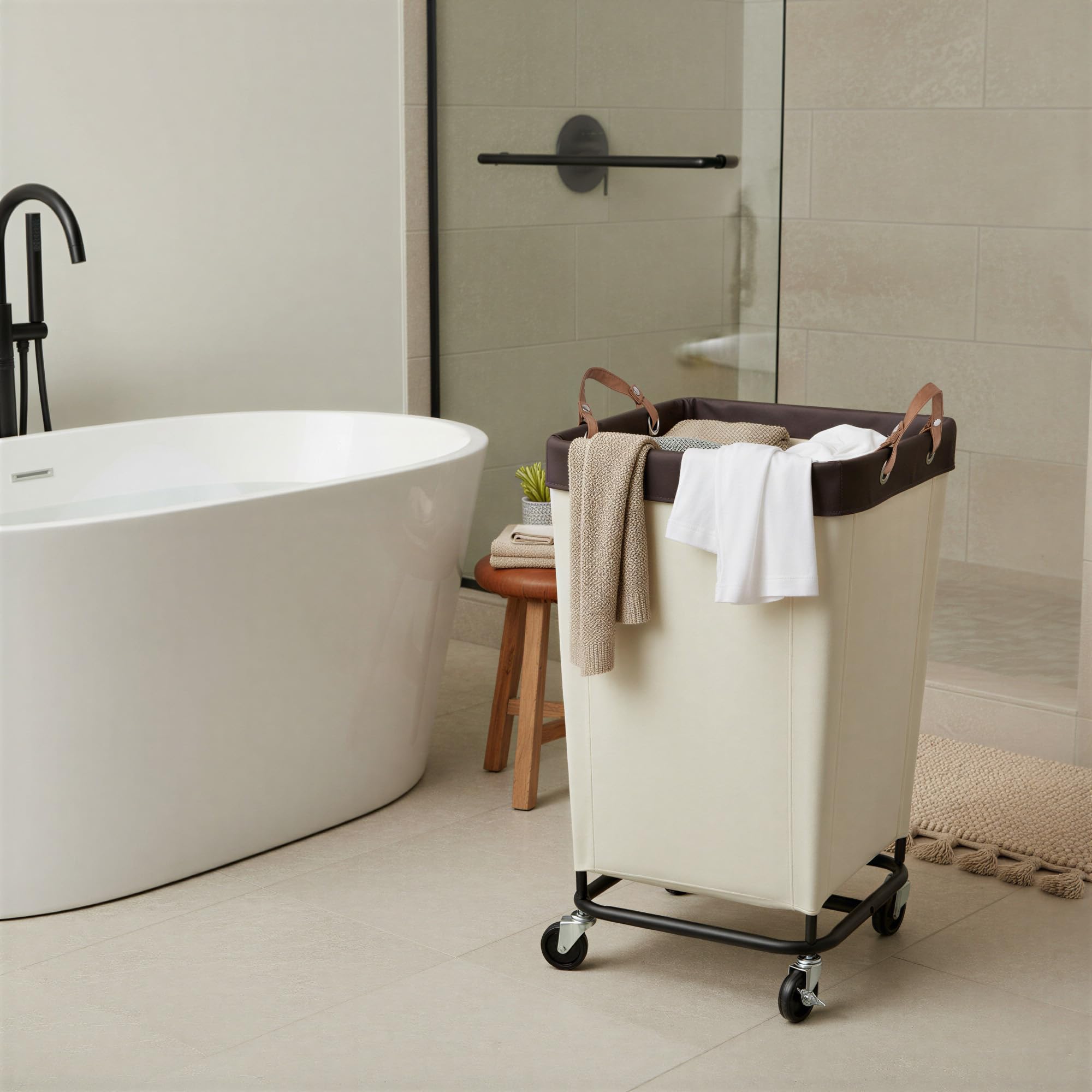 StorageWorks sturdy metal frame maintains upright balance when full.