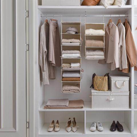 StorageWorks sweaters and knitwear neatly stored for easy grabbing.