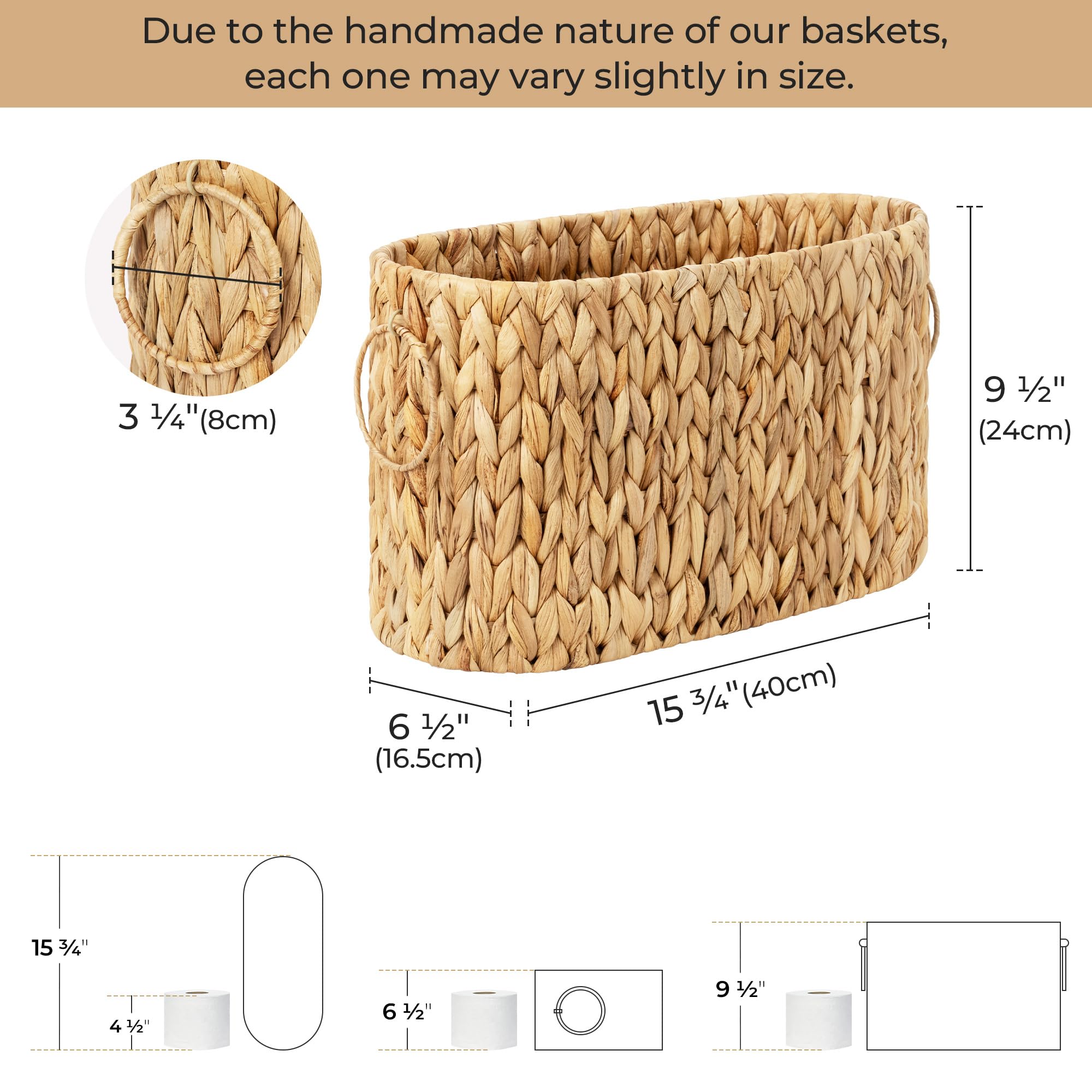 StorageWorks 6-roll capacity keeps rolls neatly arranged and within easy reach.