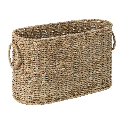 StorageWorks toilet paper storage holds six rolls with natural seagrass and organized bathroom appeal