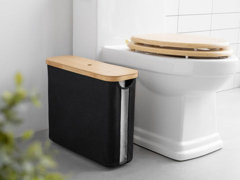 Sleek black finish adds a modern look.