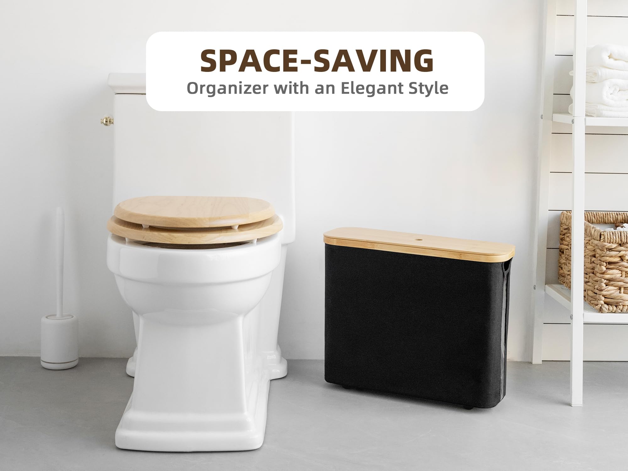 Built-in handle allows effortless relocation around the bathroom.