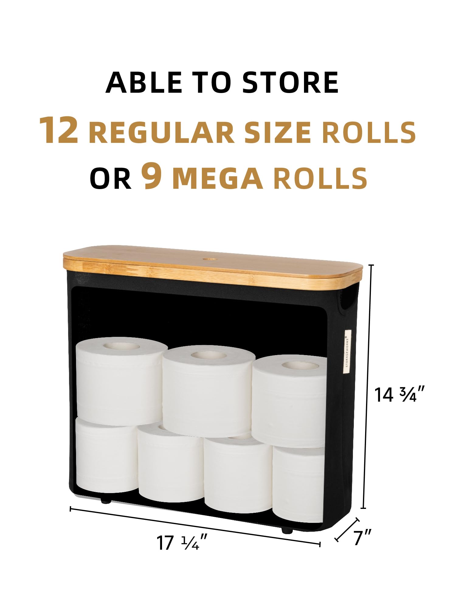 Elevated footbase keeps contents dry and off damp floors.
