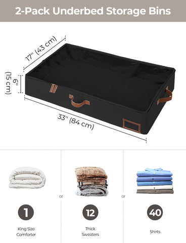 StorageWorks transparent lid on under-bed bin for quick identification
