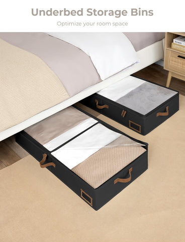 StorageWorks under-bed bin label holder for easy content categorization