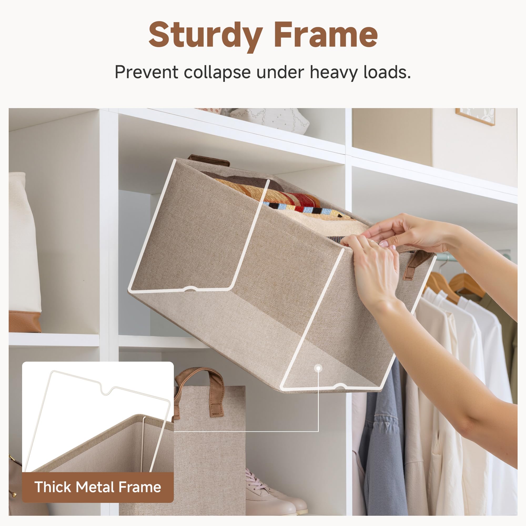 StorageWorks versatile shelf bin ideal for bedrooms and living spaces.