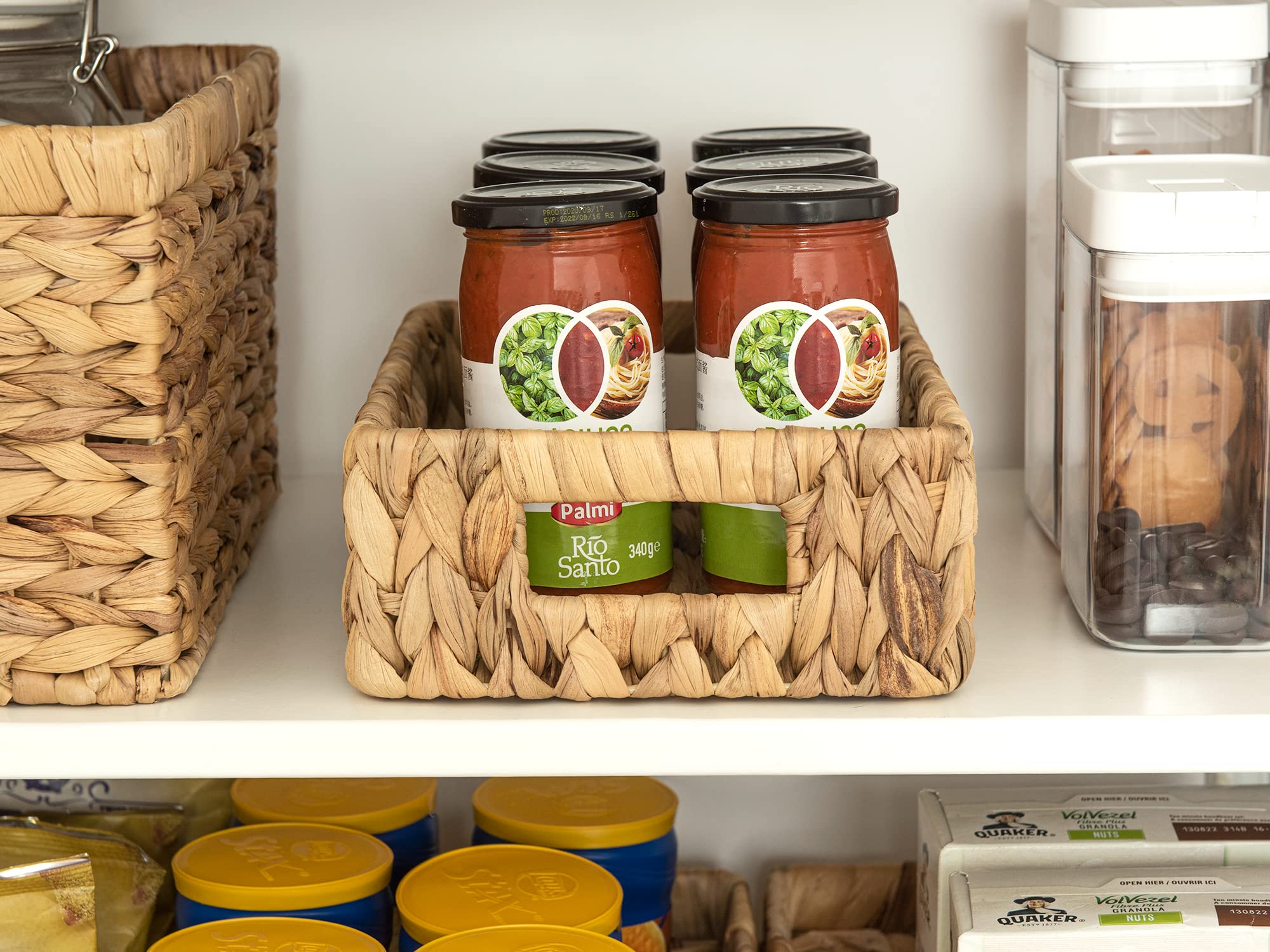 StorageWorks Water Hyacinth Basket two-pack set for versatile organization