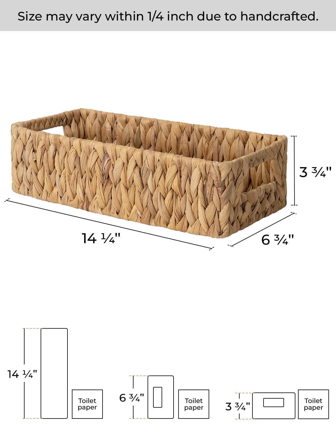 StorageWorks basket with built-in handles for easy lifting and repositioning