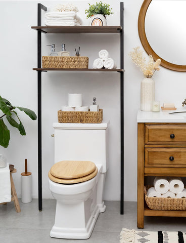 Ideal for towels and candles to enhance bathroom ambiance