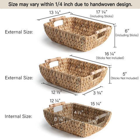 StorageWorks water hyacinth kitchen basket ideal for fruits and snacks