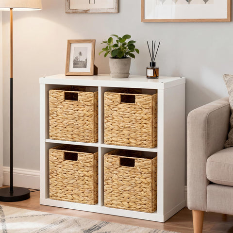 StorageWorks hyacinth texture close-up showcases sustainable, handwoven craftsmanship.