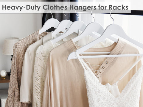 StorageWorks white hanger set simplifies closet organization and access.
