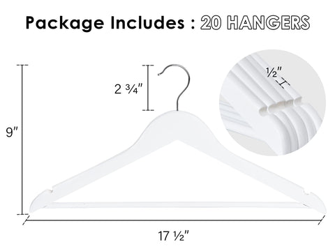 StorageWorks durable wooden hangers provide a long-lasting closet solution.