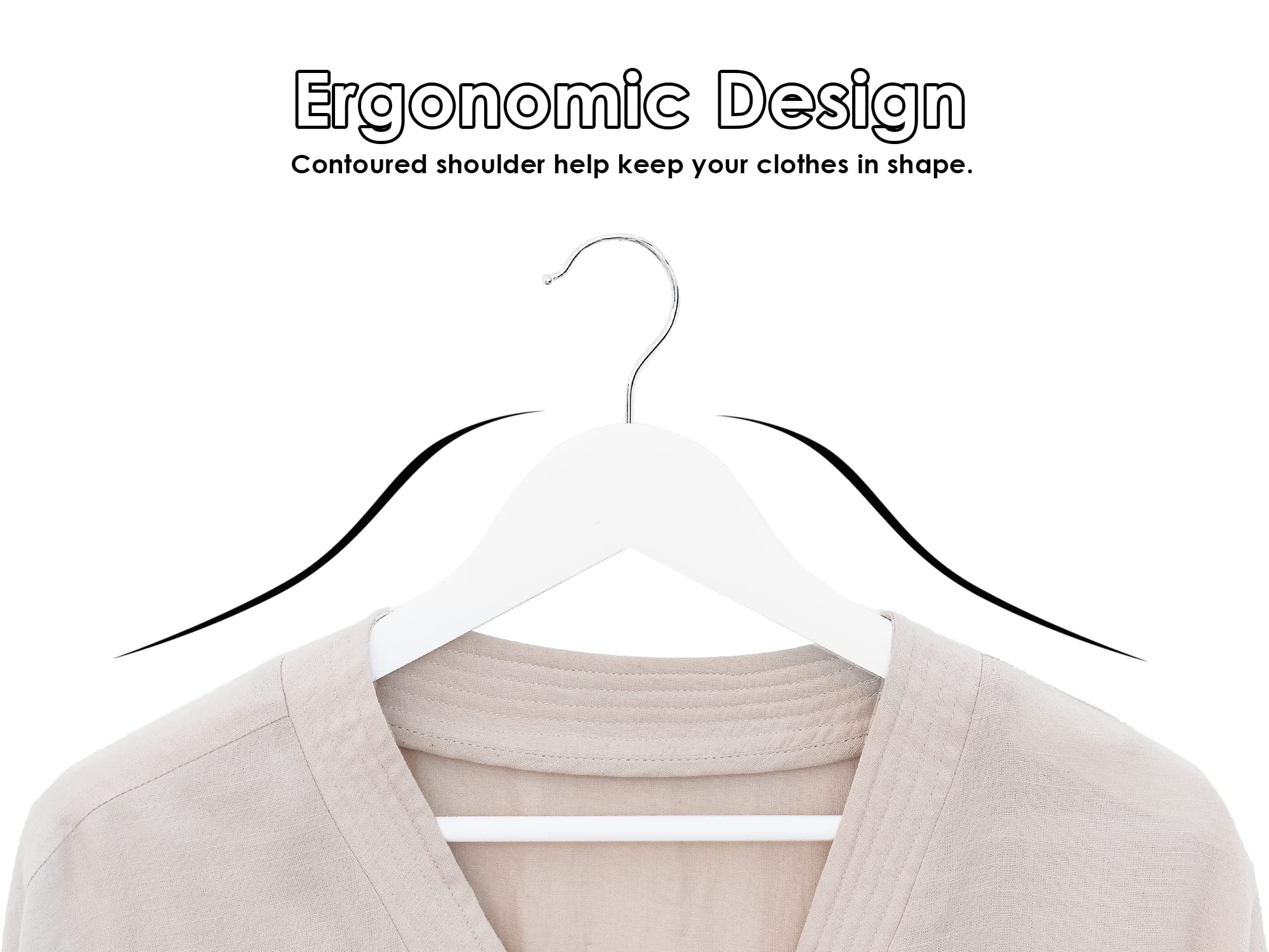 StorageWorks 360-degree swivel hook enables flexible closet hanging.