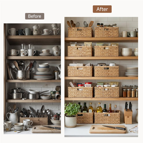 StorageWorks wicker basket used for multi purpose storage in home