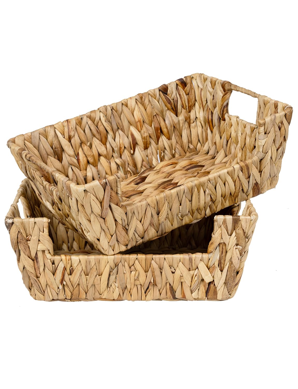 StorageWorks wicker basket for pantry with stackable design for organized shelves