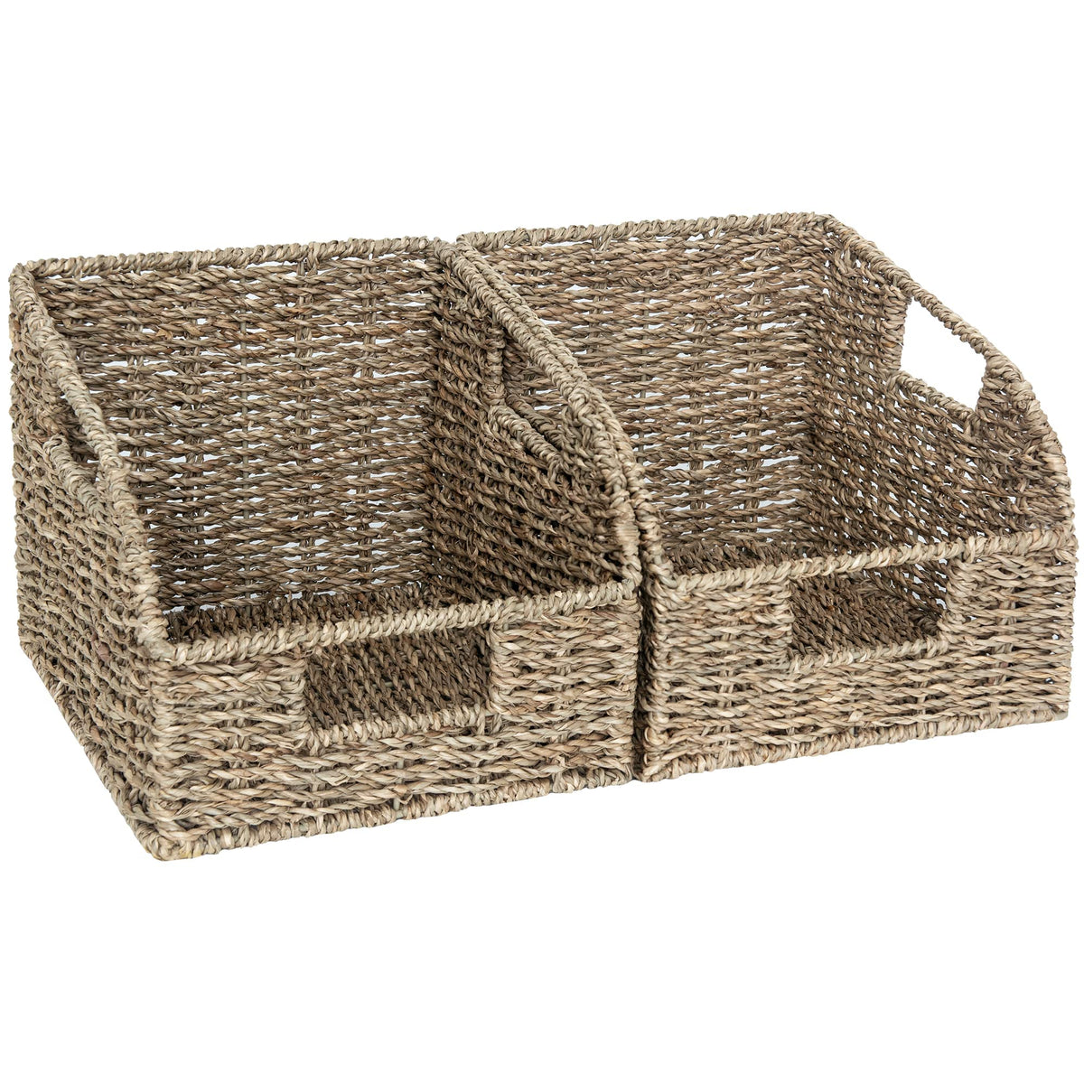 StorageWorks wicker baskets 2 pack on pantry shelf for organized, accessible storage