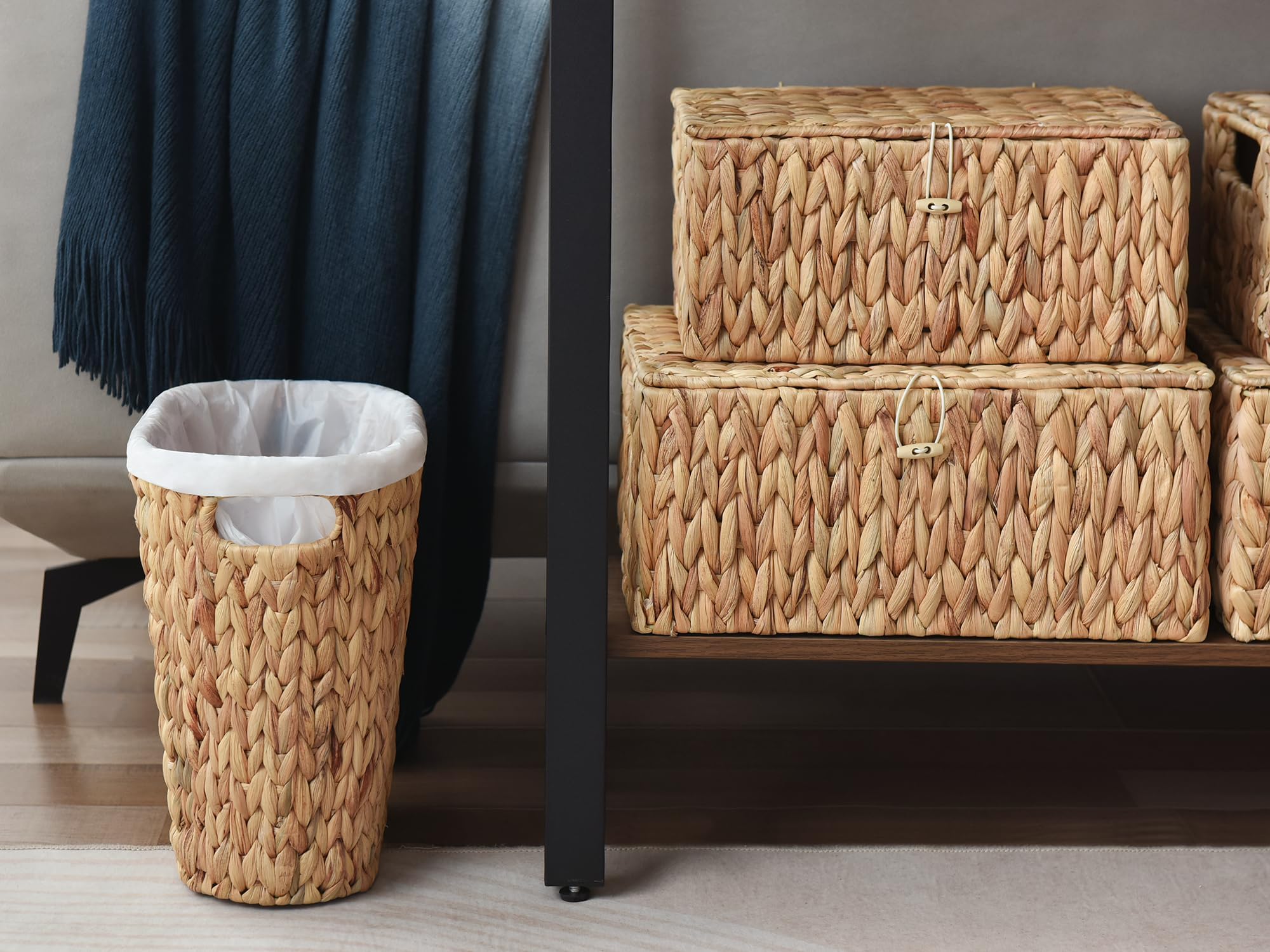 StorageWorks wicker waste basket versatile for papers and toys