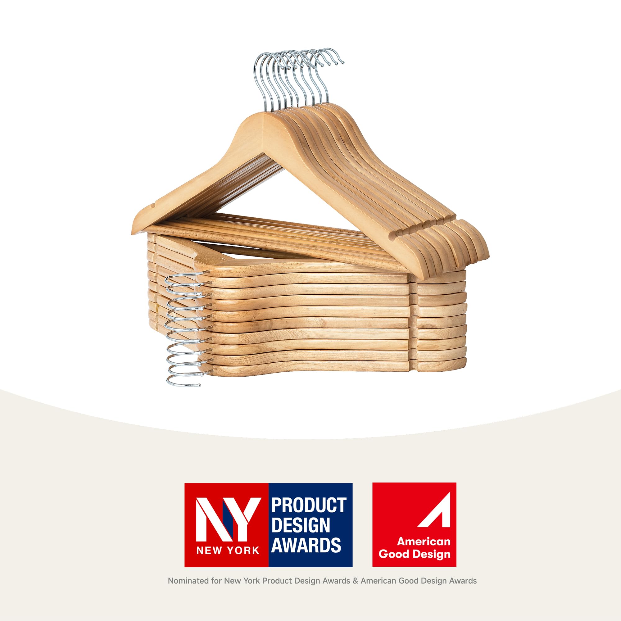 StorageWorks non-slip hanger with notches keeps straps and dresses in place.