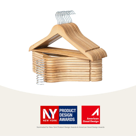 StorageWorks non-slip hanger with notches keeps straps and dresses in place.