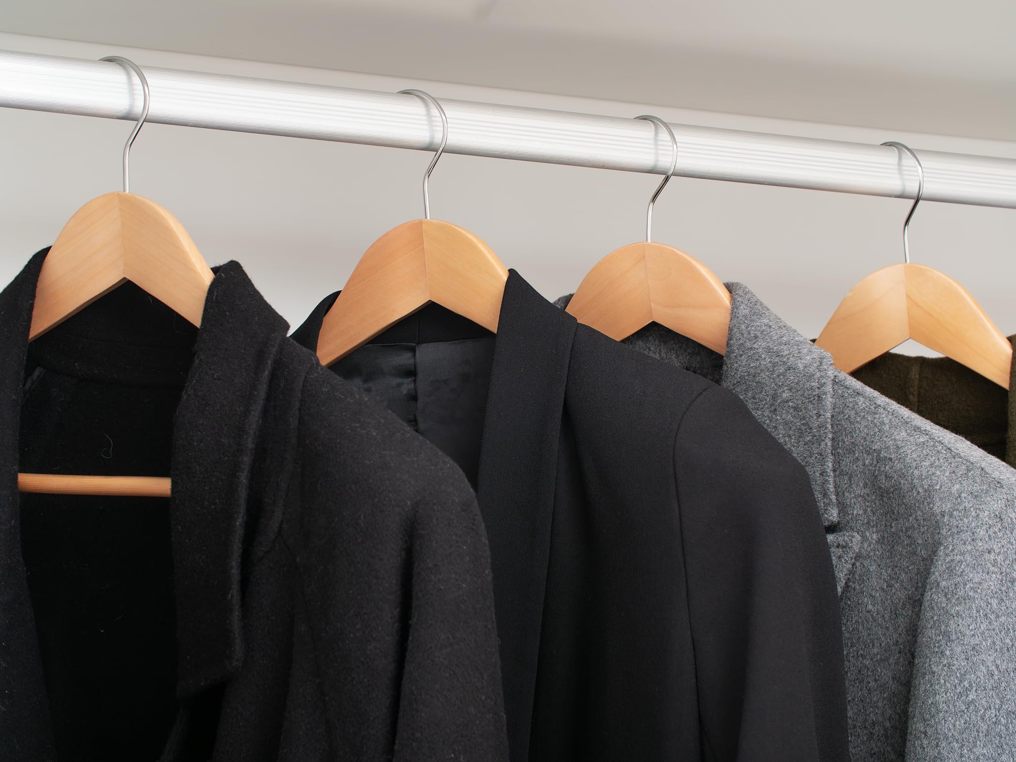 StorageWorks anti-slip pant bar keeps pants securely in place.