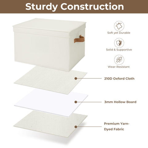 StorageWorks woven natural fiber bin in ivory adds warm, decorative appeal