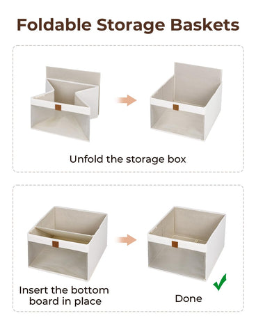StorageWorks 3-Pack Beige Bins add versatile storage options.