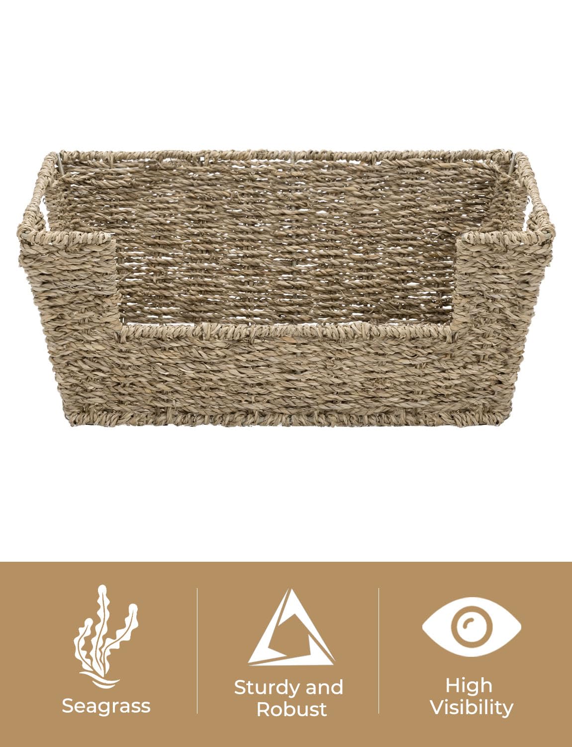 StoragWorks basket with built-in handles for easy carrying and transport.