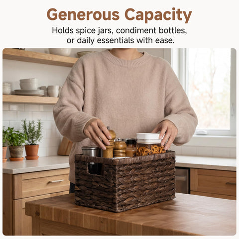 StorageWorks built-in handles basket easy to move between rooms.