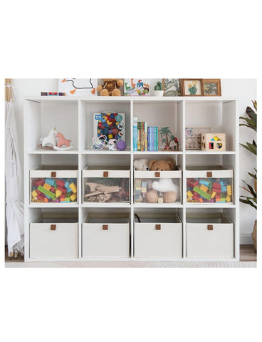 StorageWorks Clothes Storage Bin Beige keeps garments organized.