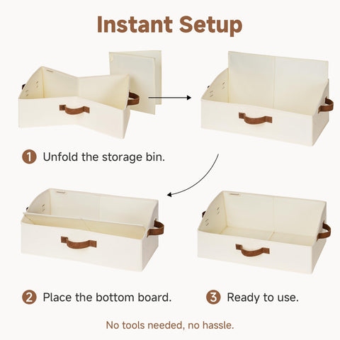 StorageWorks ivory white 3-pack provides cohesive closet organization.