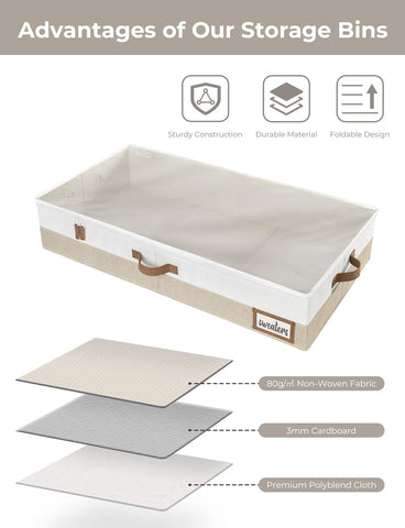 StorageWorks dustproof zippers keep items secure and clean.