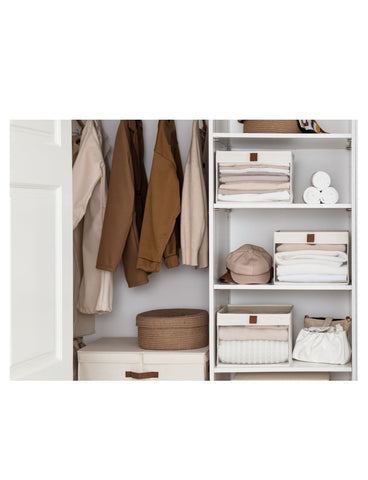 StorageWorks Foldable Fabric Organizer saves space and stays neat.
