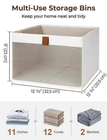 StorageWorks Large Baskets with Handles enable easy retrieval.