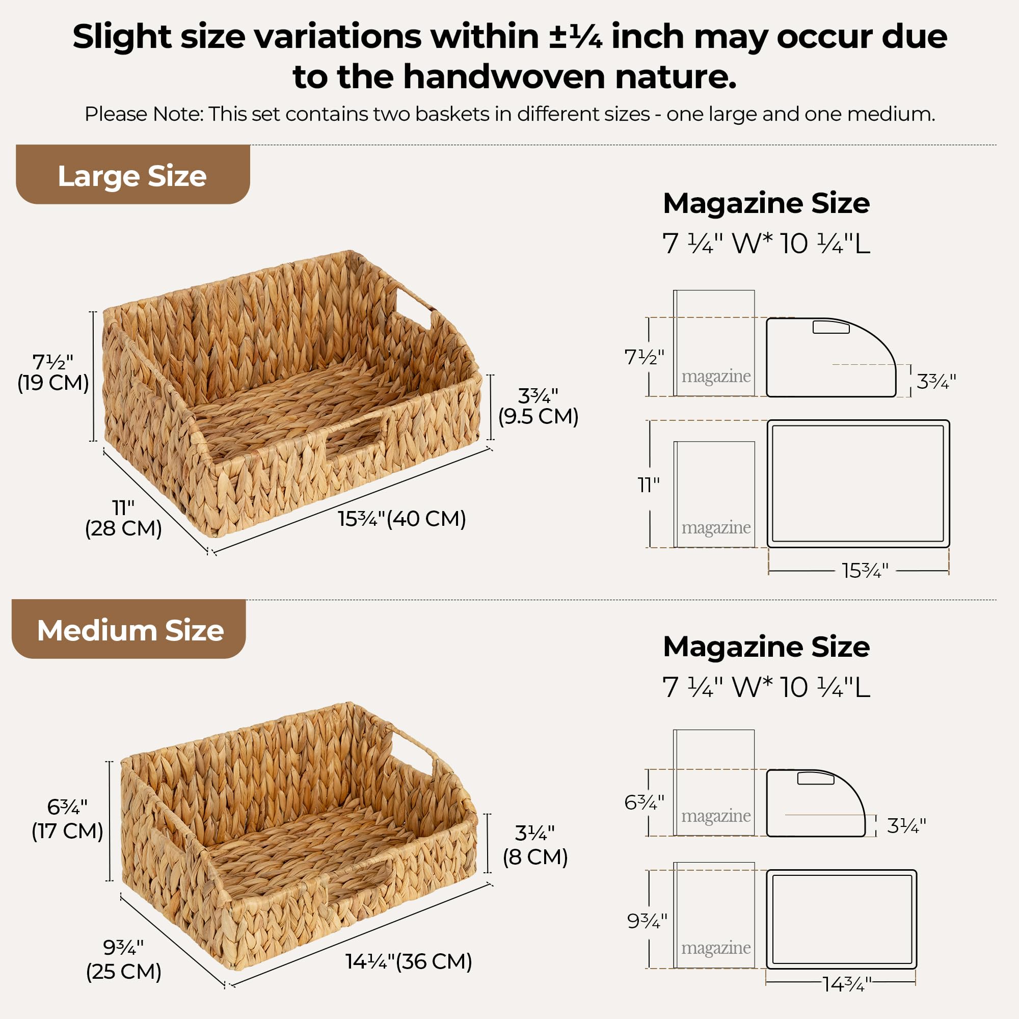 StorageWorks handwoven pantry baskets show artisan texture for stylish storage.