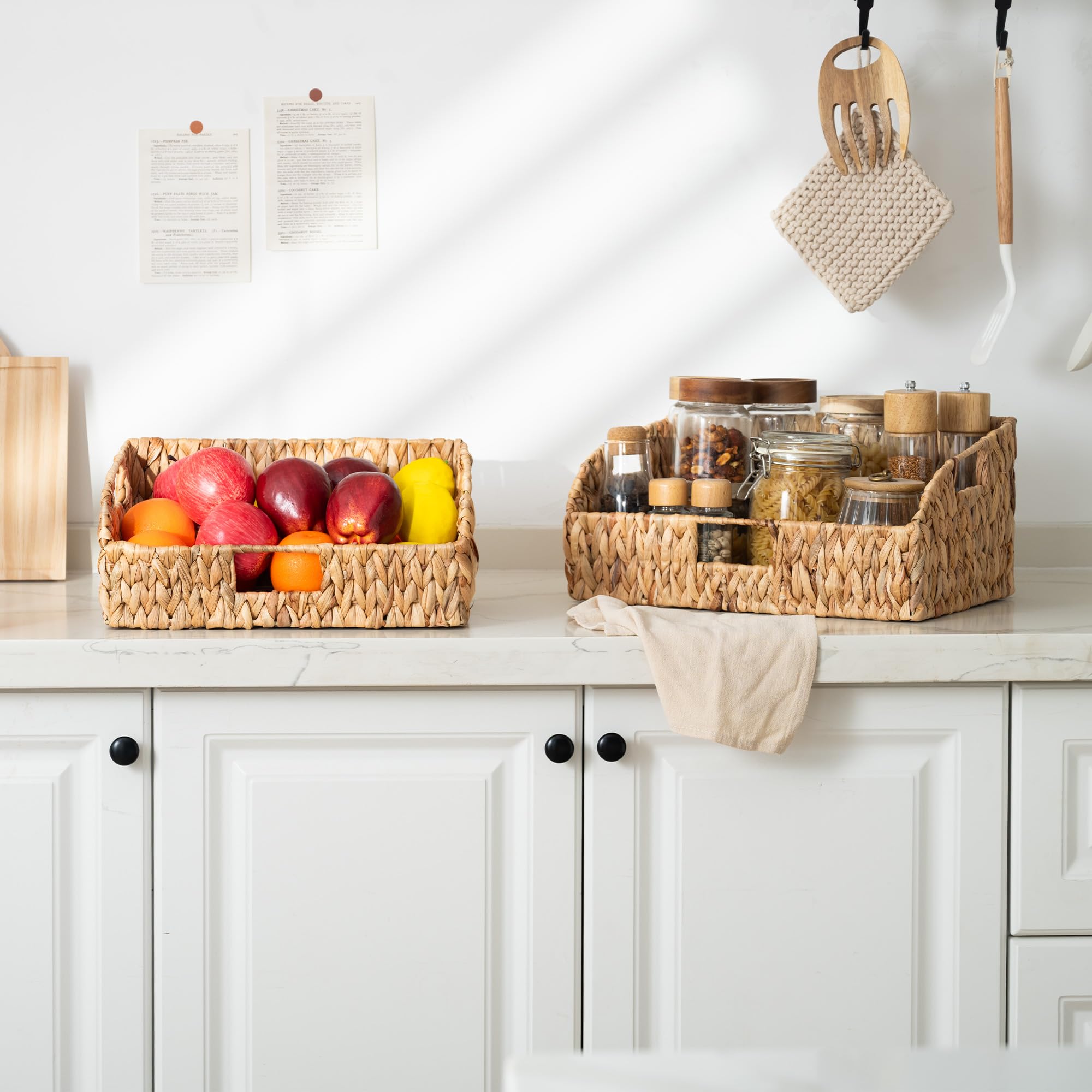 StorageWorks kitchen organization basket set adds fresh, modern charm.